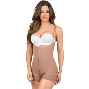 Fajas MariaE 9434 | Colombian Postpartum Boyshort Shapewear for Women | Strapless & Tummy Control - Pal Negocio