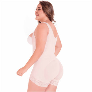 Fajas MariaE 9831 | Postpartum Butt Lifting Body Shaper for Daily Use | Open Bust with Front Zipper - Pal Negocio