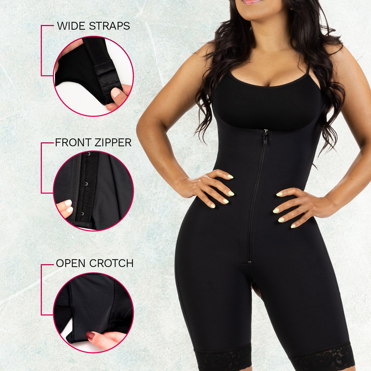 Tummy Control for Curvy wide Hips Bling Shapers 099ZF