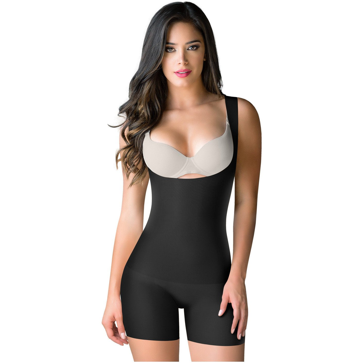 ROMANZA 2033 | Women Tummy Control Shapewear  | Open Bust & Mid Thigh - Pal Negocio