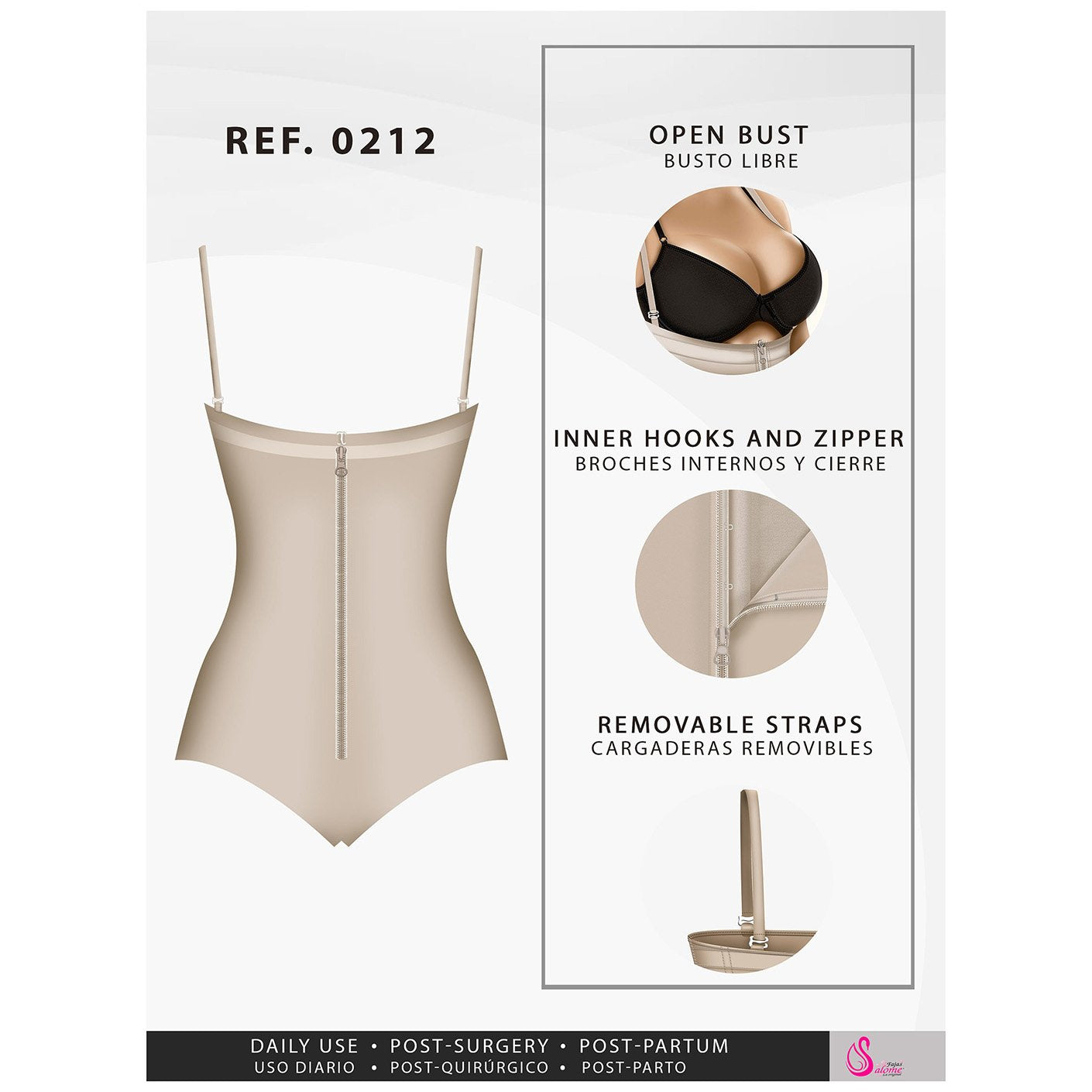 Strapless Thong Bodyshaper 212 Fajas Salome