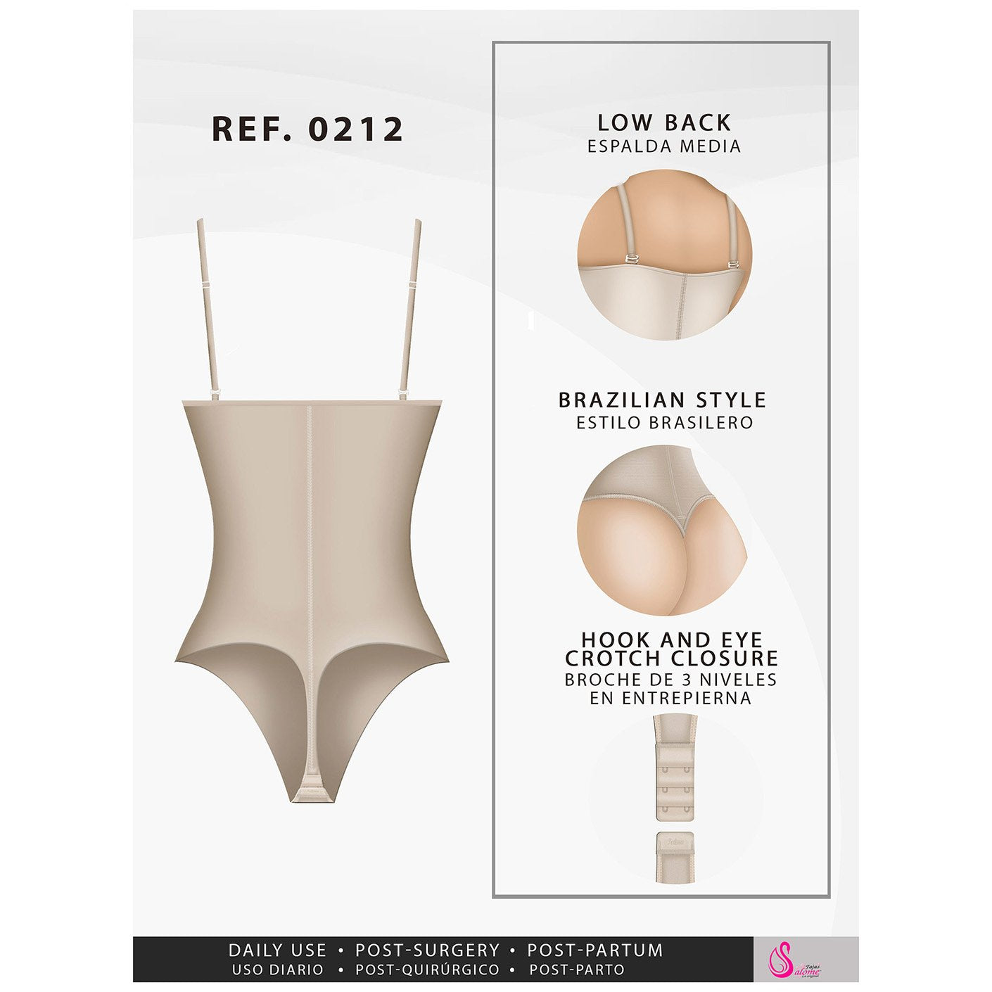 Strapless Thong Bodyshaper 212 Fajas Salome