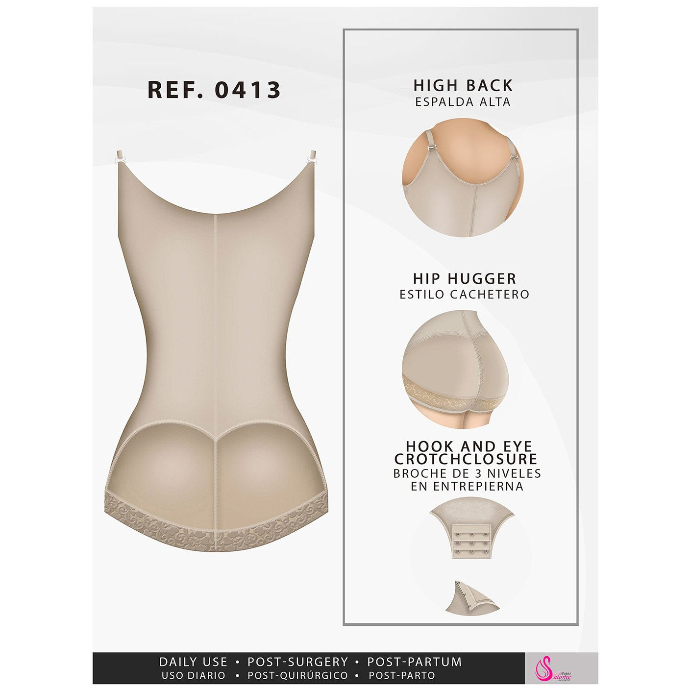 Open Bust Hiphugger Bodysuit 0413 Fajas Salome