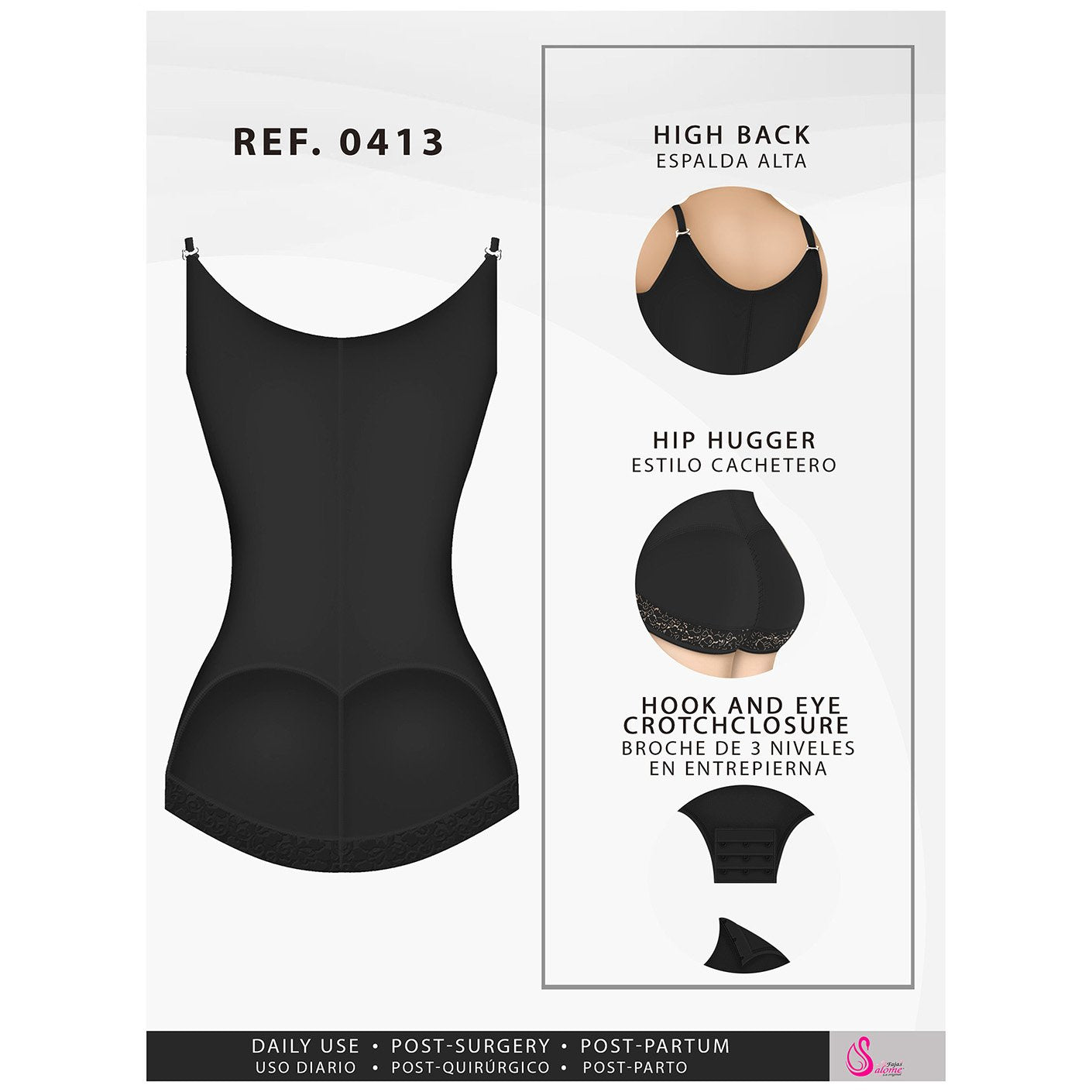 Open Bust Hiphugger Bodysuit 0413 Fajas Salome